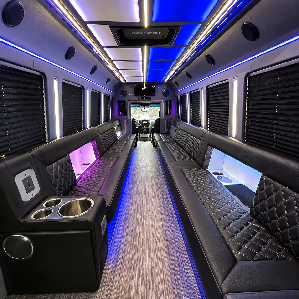 honolulu party bus rental interior